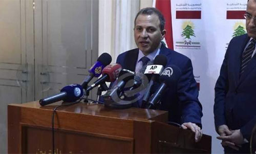 el ministro de Exteriores libanés, Gebran Bassil Líbano rechaza la declaración de Bruselas